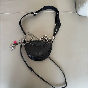 Charles & Keith Black Crossbody with Chain Detail